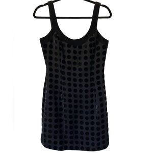 Vintage Velvet Polka Dot Shift Dress